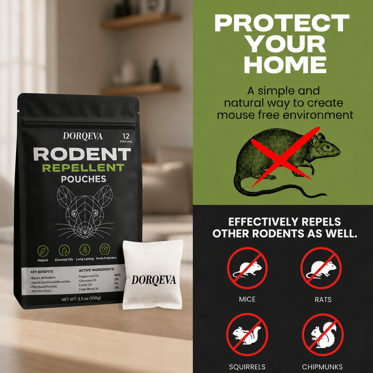 Rodent Repellent Pouches