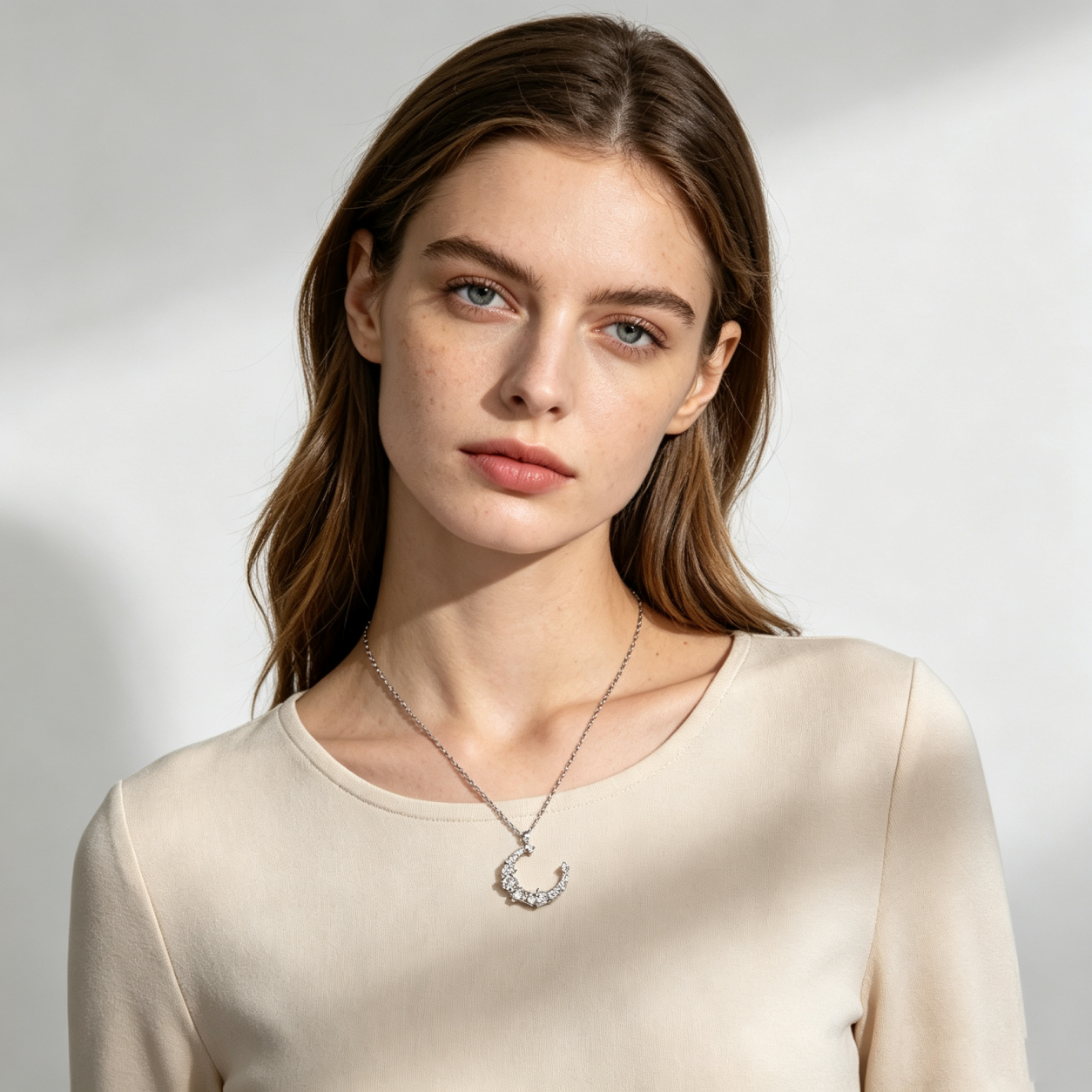 Crescent Moon Pendant Necklace