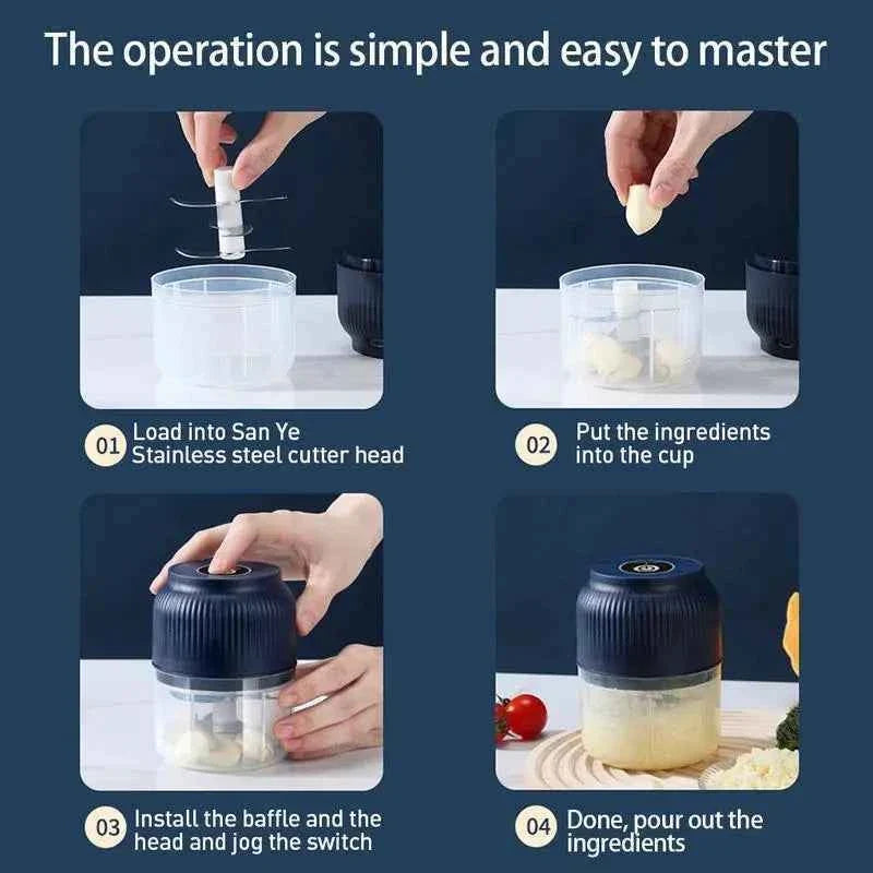 Cordless Mini Food Chopper – Chop, Mince & Blend in Seconds