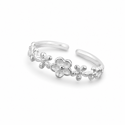 Elegant Flower Adjustable Ring