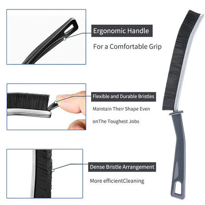 Hard-Bristled Crevice Cleaning Brush
